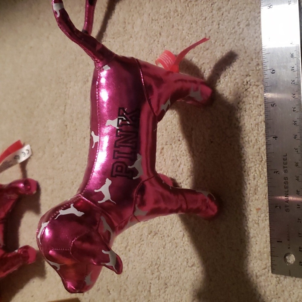 PINK Metallic Pink Mettalic Dog Victoria's Secret Pink Dog